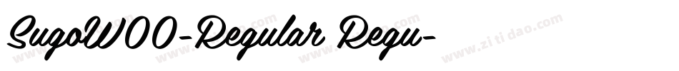 SugoW00-Regular Regu字体转换